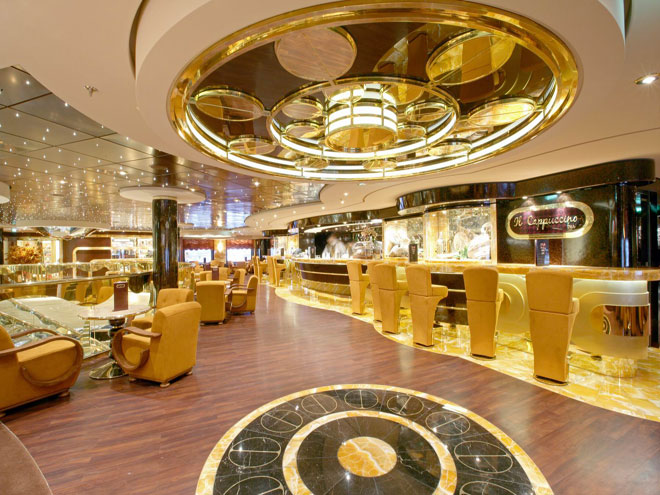 Pavimento intarsiato per yacht e bancone bar in marmo